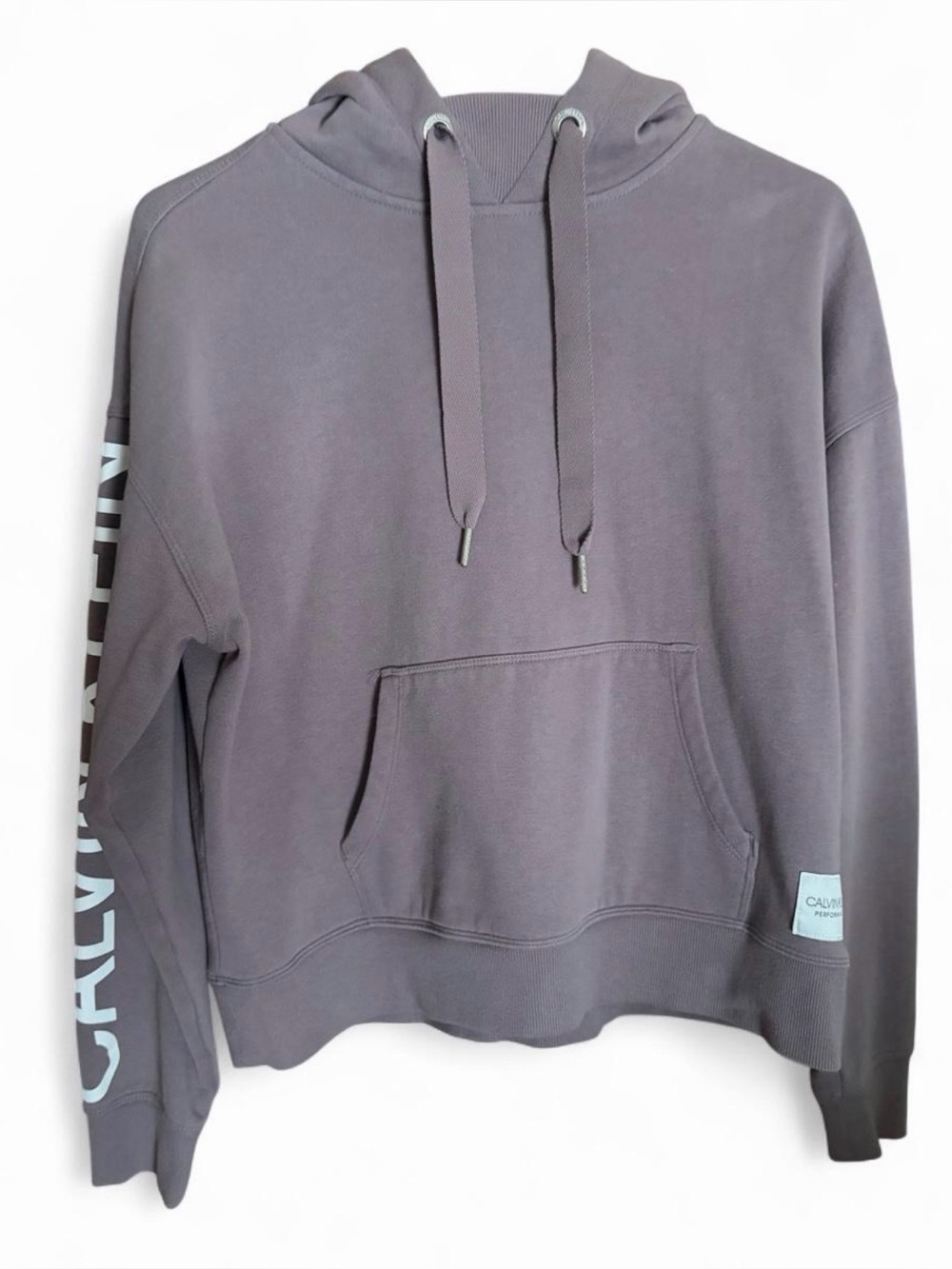 Calvin Klein women’s size small purple hooded sweatshirt performance hoodie